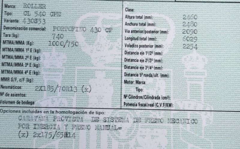 En venta Sunroller Portofino Blanco 2000 Badajoz foto 5