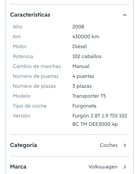 En venta Volkswagen T4 Azul 2008 Valencia foto 9